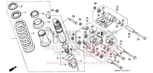 REAR CUSHION NX6502L de 1990